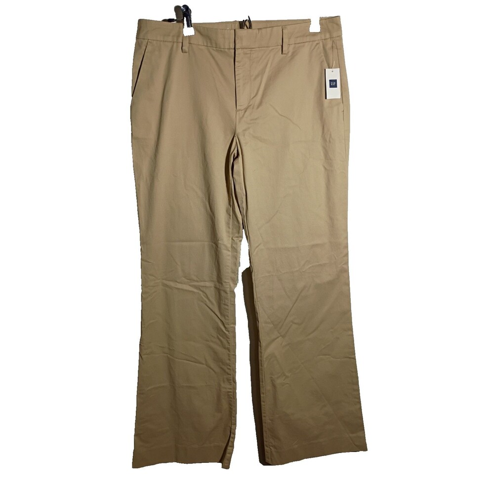Gap Woman 6R Perfect Khaki Brown Bootleg Flat Front Pocket Pants Casual workwear
